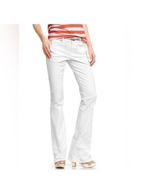 GAP 1969 Sexy Boot White Low Rise Jeans